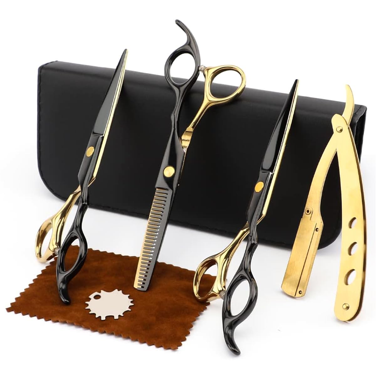 MAYCREATE Professional Hair Cutting Scissors Kits Stainless Steel Scissors Hair Dressing Scissors Barber Kit Straight Shears Teeth Scissors Thinning Shears Tools with Bag for Home, Salon MAYCREATE Professional Hair Cutting Scissors Kits Stainless Steel Scissors Hair Dressing Scissors Barber Kit Straight Shears Teeth Scissors Thinning Shears Tools with Bag for Home, Salon